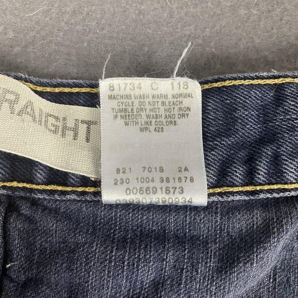 Levis 569 Jeans Mens 35x28 Blue Loose Straight Leg Distressed Denim 100% Cotton - Picture 14 of 14